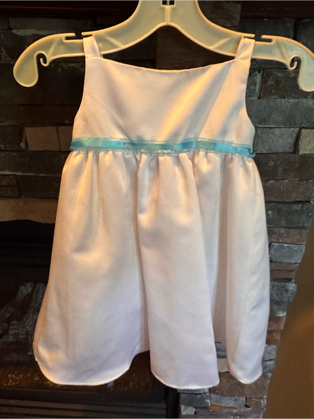 White Satin Dress 12 month
